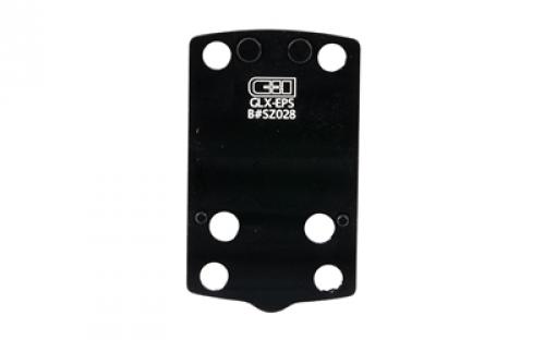 C&H Precision Weapons CHP Adapter Plate, For Glock 43x/48 MOS, Fits Holosun EPS/Carry, Anodized Finish, Black, Includes Mounting Hardware GLX-EPS