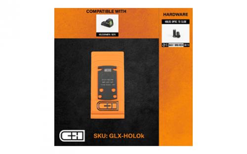C&H Precision Weapons CHP Adapter Plate, For Glock 43x/48 MOS Converting it to the Holosun 407K/507K, Anodized Finish, Black, Includes Mounting Hardware GLX-HOLOk