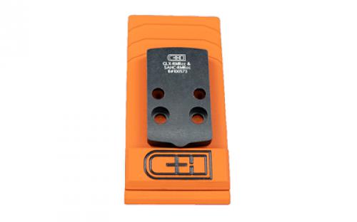 C&H Precision Weapons CHP Adapter Plate, For the Glock 43x/48 MOS Converting it to the Trijicon RMRcc, Anodized Finish, Black, Includes Mounting Hardware GLX-RMRcc