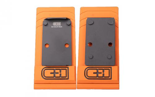 C&H Precision Weapons Echelon to Trijicon/Holosun, Optics Mounting Plate, Fits Springfield Echelon, Compatible with Trijicon RMR/SRO and Holosun 407C/507C/508T and C&H EDC-XL/COMP, Anodized Finish, Black SA-ECH-RSH