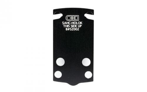 C&H Precision Weapons CHP Adapter Plate, Converts the Springfield Hellcat/RDP/PRO with RMSC Slide Cut to Holosun 407K/507K, Anodized Finish, Black, Includes Mounting Hardware SAHC-HOLOk