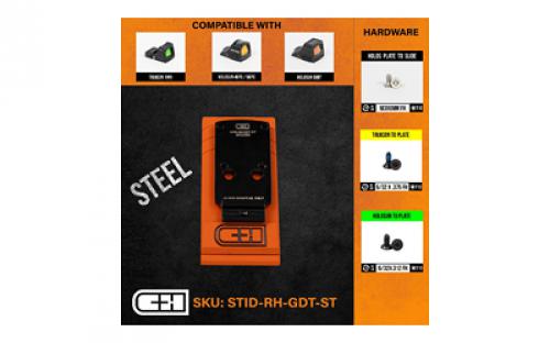 C&H Precision Weapons Staccato Duo, RMR, Mount, Black, Fits Staccato, Anodized STID-RH-GDT-ST