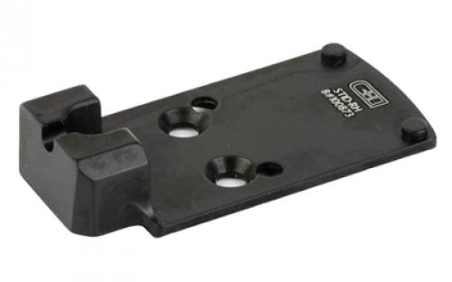 C&H Precision Weapons CHP Adapter Plate, Converts the Staccato Duo to the Trijicon RMR/Holosun 407C/507C/508C/508T, Anodized Finish, Black, Includes Mounting Hardware STID-RH