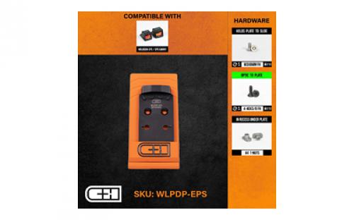C&H Precision Weapons V4, Optic Mounting Plate, Fits Walther PDP 1.0, For Holosun EPS/EPS Carry, Anodized Finish, Black WLPDP-EPS