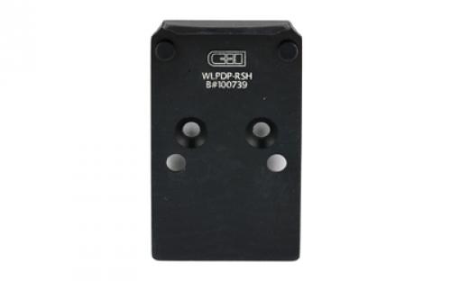 C&H Precision Weapons CHP Adapter Plate, Converts the Walther PDP 1.0/PPQ (Q4/Q5) to the Trijicon RMR/SRO, Holosun 407C/507C/508C/508T, Anodized Finish, Black, Includes Mounting Hardware WLPDP-RSH