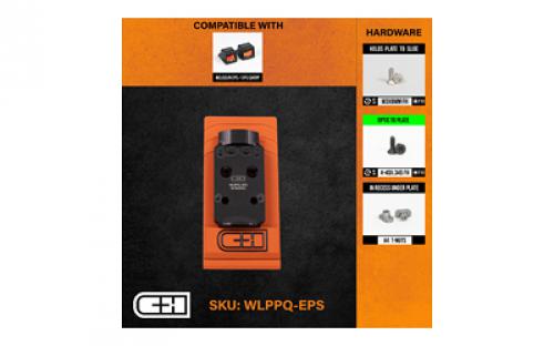 C&H Precision Weapons V4, Optic Mounting Plate, Fits Walther PPQ Q4/Q5, For Holosun EPS/EPS Carry, Anodized Finish, Black WLPPQ-EPS