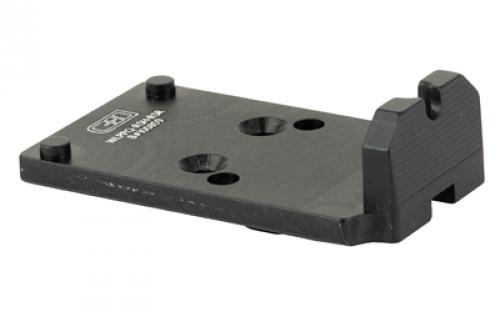 C&H Precision Weapons CHP Adapter Plate, Converts the Walther PPQ (Q4/Q5) to the Trijicon RMR/SRO, Holosun 407C/507C/508C/508T, Anodized Finish, Black, Includes Mounting Hardware WLPPQ-RSH-RSR