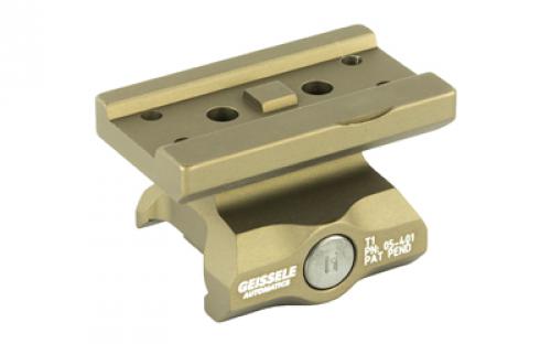 Geissele Automatics Super Precision, Mount, Fits Aimpoint T1, Absolute Co-Witness, Desert Dirt Color, Product Finishes, Shade Variations and Other Imperfections Are Normal Due to the Manufacturing Process 05-401S