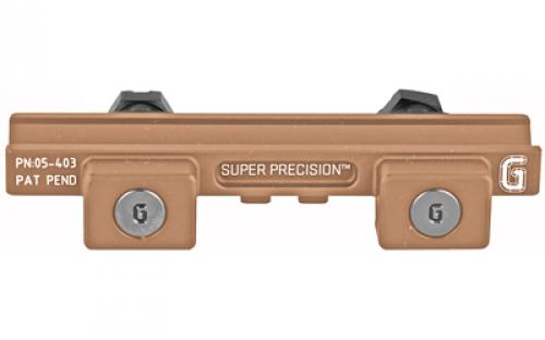 Geissele Automatics Super Precision, Mount, Fits Trijicon ACOG 4X, Desert Dirt Color, Anodized Finish, Product Finishes, Shade Variations and Other Imperfections Are Normal Due to the Manufacturing Process 05-403S