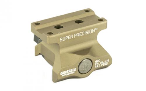 Geissele Automatics Super Precision, Mount, Fits Trijicon MRO, Lower 1/3 Co-Witness, Desert Dirt Color, Product Finishes, Shade Variations and Other Imperfections Are Normal Due to the Manufacturing Process 05-470S
