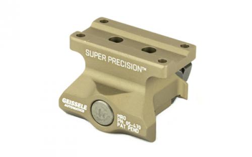 Geissele Automatics Super Precision, Mount, Fits Trijicon MRO, Lower 1/3 Co-Witness, Desert Dirt Color, Product Finishes, Shade Variations and Other Imperfections Are Normal Due to the Manufacturing Process 05-470S