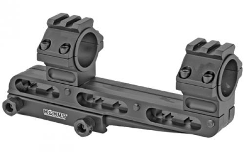 Konus One-Piece Expandable Cantilever Mount, Fits 32mm to 60mm Objective Lenses, For 1" and 30mm Scopes, Weaver/Picatinny, Base Expands from 166mm to 210mm, Matte Black 7219
