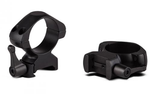 Konus Quick Release Rings, Fits Optics with 1 Tube, Compatible with Picatinny and Weaver Rails, High Height, Matte Finish, Black 7406