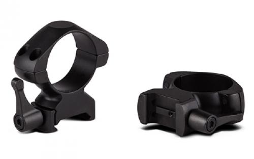Konus Quick Release Rings, Fits Optics with 30MM Tube, Compatible with Picatinny and Weaver Rails, High Height, Matte Finish, Black 7409