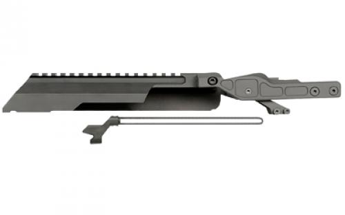 Midwest Industries Alpha AK Railed Top Cover/Dust Cover, Fits Most AKM Pattern Rifles, Only Compatible with Midwest Alpha Series Handguard, Black MI-AK-ALPHA-RTC