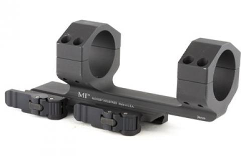 Midwest Industries QR Ring Mount, 34MM,  Black, 1.5" Offset, Fits Picatinny Rail MI-QD34SM