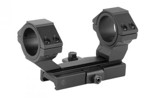 NCSTAR AR15 Adjustable Scope Mount QR, Black, Fits Picatinny Rails, Supports 30mm or 1 Scope, Includes 1 Inserts MARCQ