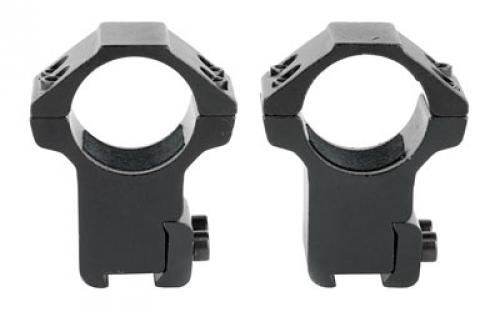 NCSTAR 3/8 Dovetail Rings, Supports 1 Scope Tubes , Black, 2 Piece, Fits on 3/8 Dovetail Rails RB27