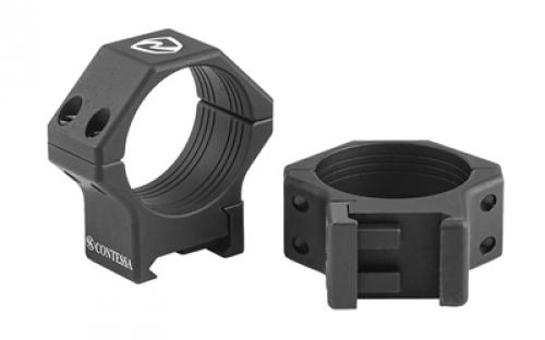 Riton Optics Contessa, 34mm Light Picatinny Rings, Alluminum Alloy, 8mm Height, Black XRC348A23