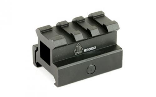 Leapers, Inc. - UTG 3-Slot Compact Riser Mount, .83, Medium Compact Height , Picatinny, Black MNT-RS08S3