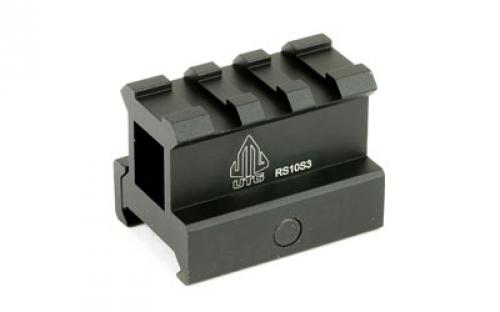 Leapers, Inc. - UTG 3-Slot Compact Riser Mount, 1, Height Compact Riser, Picatinny, Black MNT-RS10S3