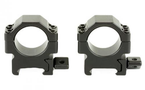Leapers, Inc. - UTG Pro Max Strength, Rings, Fits Picatinny, 1 Low, 2 pieces, Black Finish RG2W1104