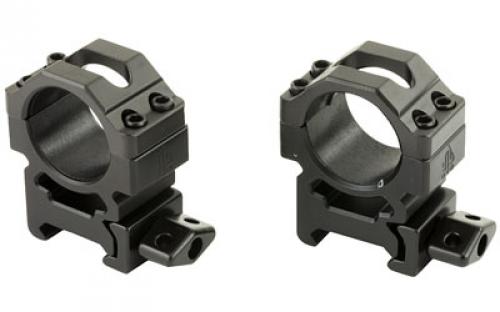 Leapers, Inc. - UTG Pro Max Strength, Rings, Fits Picatinny, 1" Medium, 2 piece, Black Finish RG2W1154