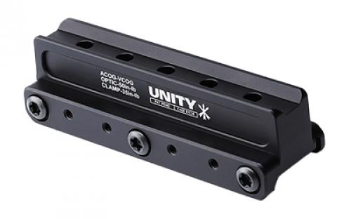 Unity Tactical FAST, Red Dot Mount, 2.05 Optical Height, Compatible with ACOG/VCOG Footprints, Anodized Finish, Black FST-COGB