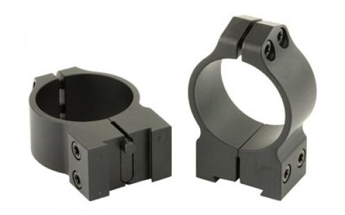 Warne Permanent Attached Fixed Ring Set, Fits Tikka Grooved Receiver, 30mm Medium, Matte Finish 14TM