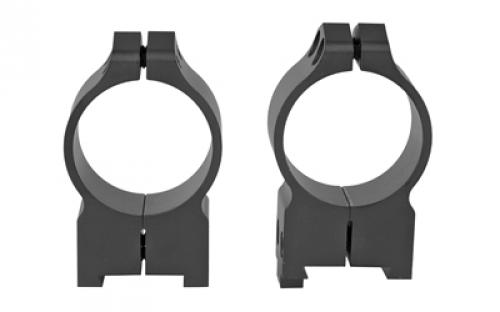Warne Permanent Attached Fixed Ring Set, Fits CZ 550/557 19mm Grooved Receiver, 30mm High, Matte Finish 15BM