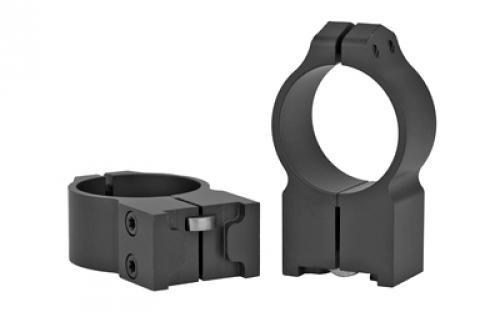 Warne Permanent Attached Fixed Ring Set, Fits Ruger M77, 30mm High, Matte Finish 15R7M