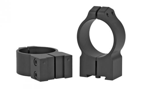 Warne Permanent Attached Fixed Ring Set, Fits Tikka Grooved Receiver, 30mm High, Matte Finish 15TM