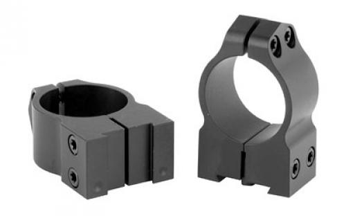 Warne Permanent Attached Fixed Ring Set, Fits Tikka Grooved Receiver, 1" Medium, Matte Finish 1TM