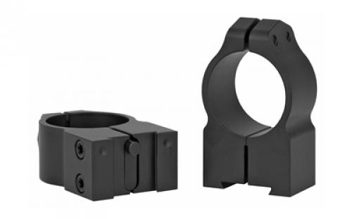 Warne Permanent Attached Fixed Ring Set, Fits Tikka Grooved Receiver, 1" High, Matte Finish 2TM