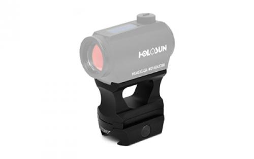 Warne Red Dot Riser, Super High, 2.25 Height, Fits Aimpoint T-2, Aluminum Construction, Anodized Finish, Black 6106M