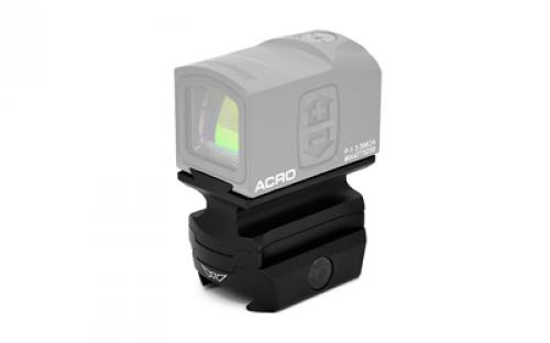 Warne Red Dot Riser, Fits Aimpoint ACRO, Aluminum Construction, Anodized Finish, Black 6107M