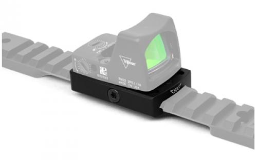 Warne Red Dot Riser, Low Pro Reflex Mount, Fits Picatinny, Aluminum Construction, Anodized Finish, Black 6109M