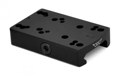 Warne Red Dot Riser, Low Pro Reflex Mount, Fits Picatinny, Aluminum Construction, Anodized Finish, Black 6109M