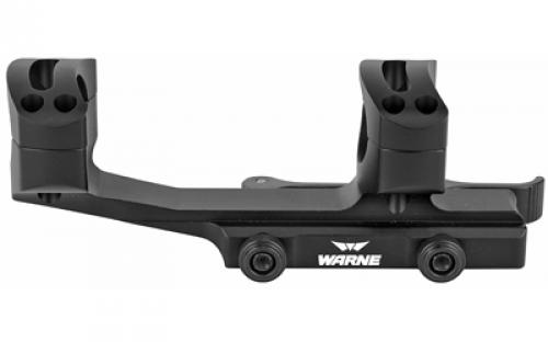Warne Quick Detach Cantilever Mount, 1", Fits AR Rifles, Extended Skeletonized, Black Finish QDXSKEL1TW