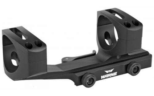 Warne Quick Detach Cantilever Mount, 34mm, Fits AR Rifles, Extended Skeletonized, Black Finish QDXSKEL34TW