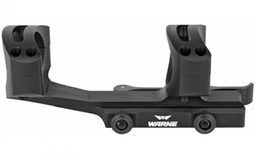 Warne Quick Detach Cantilever Mount, 34mm, Fits AR Rifles, Extended Skeletonized, Black Finish QDXSKEL34TW