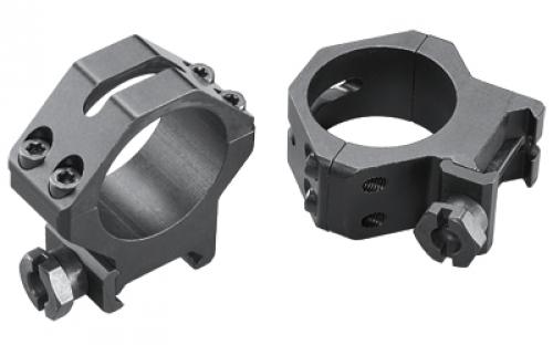 Weaver 4 Hole Tactical, 30mm Medium Rings, Fits Picatinny, Matte Finish, Black 48365