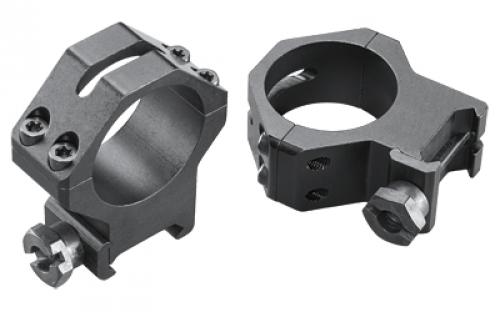 Weaver 4 Hole Tactical, 30mm High Rings, Fits Picatinny, Matte Finish, Black 48366