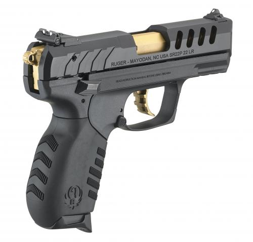 RUGER SR22 PISTOL 22LR 3.5 BLK/GOLD  