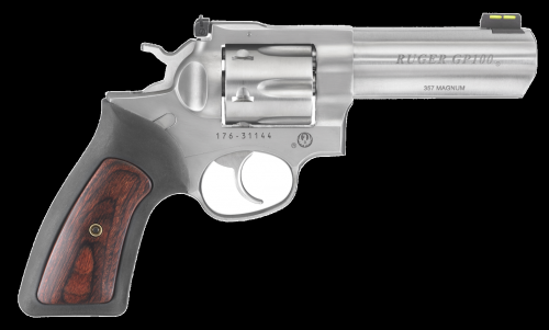 RUGER GP100 357MAG SS/RUB 4 HIVIZ  