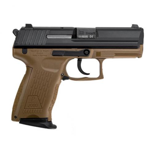 HECKLER AND KOCH (HK USA) P2000 V3 DA/SA 9MM 10+1 FDE NS  