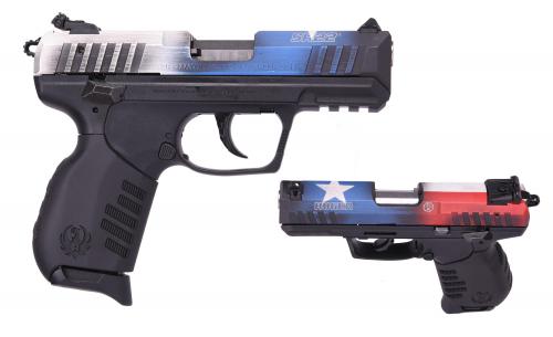 RUGER SR22 TX FLAG 22LR 3.5 BL AS #  
