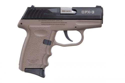 SCCY INDUSTRIES CPX-3 380ACP BLK/FDE 10+1  