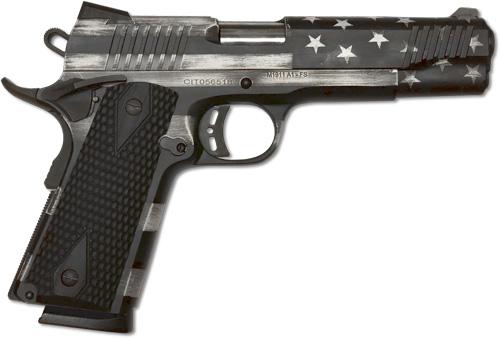 CITADEL M1911 GOVERNMENT 45ACP USA FLAG GRAYSCALE G10