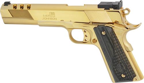 IVER JOHNSON EAGLE XL PORTED .45ACP 6 24K GOLD BLACK WOOD